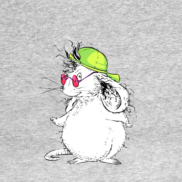 Rad Little Mouse with a Super Cool Neon Cap by obillwon